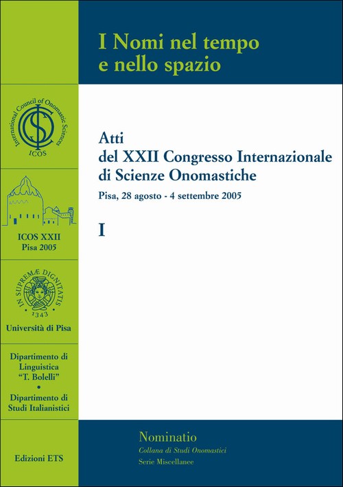 Cover of Pisa Congress proceedings (vol. 1)